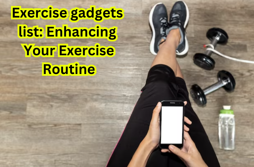 "Diverse exercise gadgets featured on a sleek background - your guide to a tech-enhanced fitness journey."
