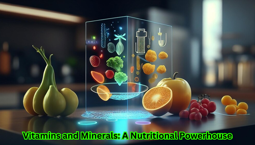 "A diverse plate of fruits, vegetables, and nuts – the nutritional powerhouse of Vitamins and Minerals."